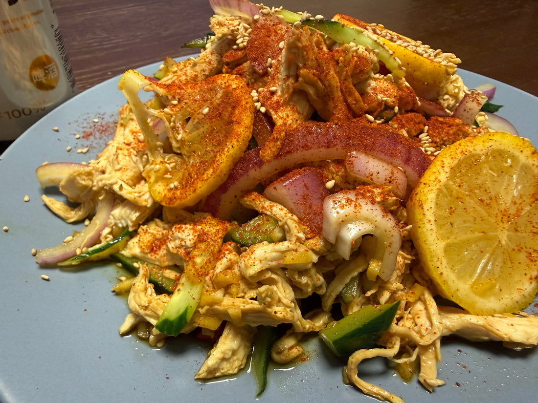 Refreshing Chinese Lemon Smashed & Shredded Chicken Salad (Easy Recipe)柠檬手撕鸡