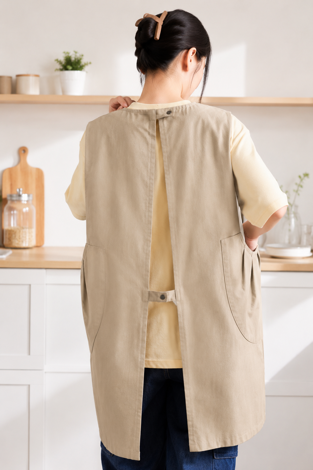 Douable Signature 400g Heavy-Duty Canvas Apron - Oatmeal Khaki