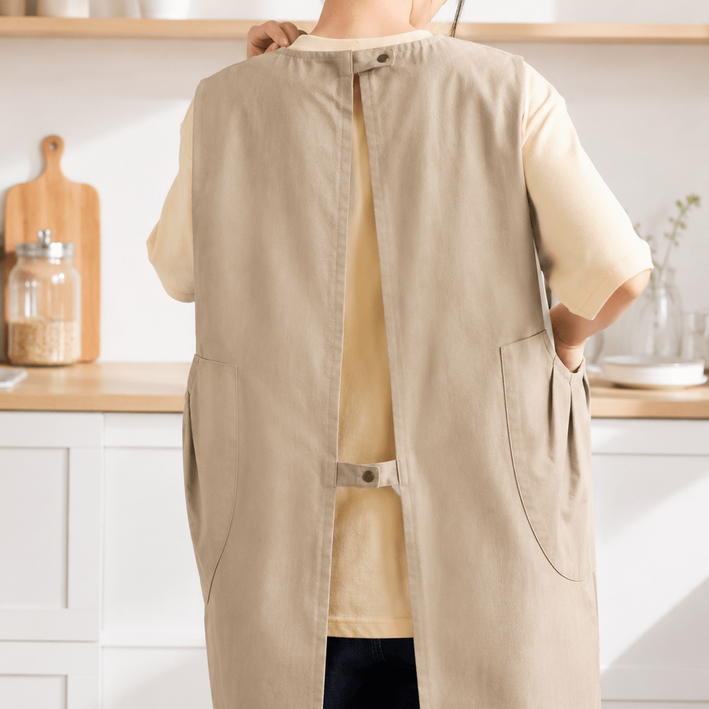 Douable Signature 400g Heavy-Duty Canvas Apron - Oatmeal Khaki - DOUABLE KITCHEN