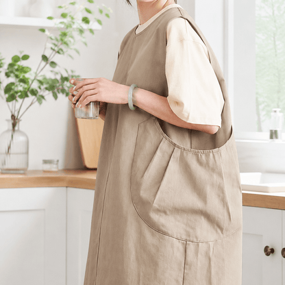 Douable Signature 400g Heavy-Duty Canvas Apron - Oatmeal Khaki - DOUABLE KITCHEN