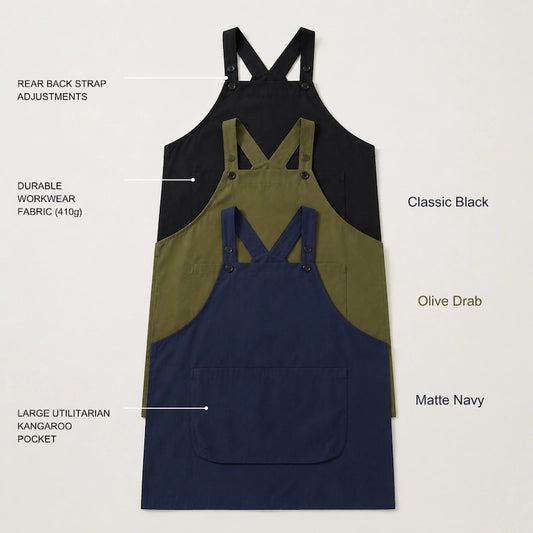 Douable Heavy-Duty Cross-Back Workwear Apron