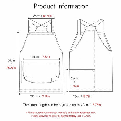 Douable Heavy-Duty Cross-Back Workwear Apron