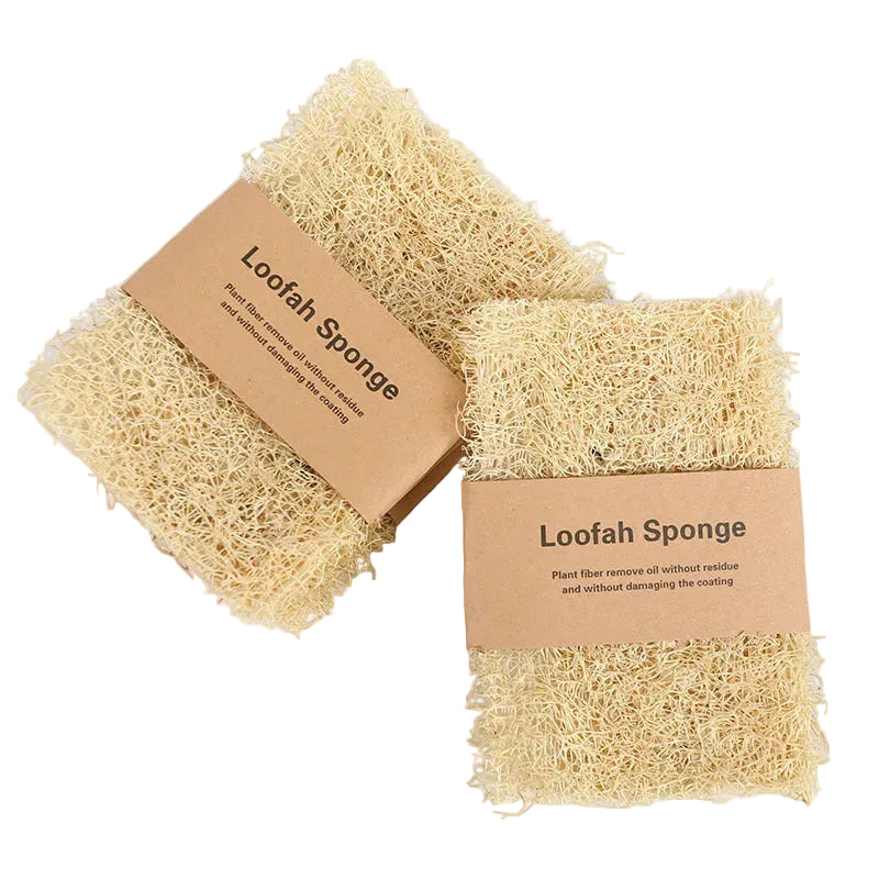 100% natural loofah kitchen sponge pack of 5 for eco friendly dishwashing