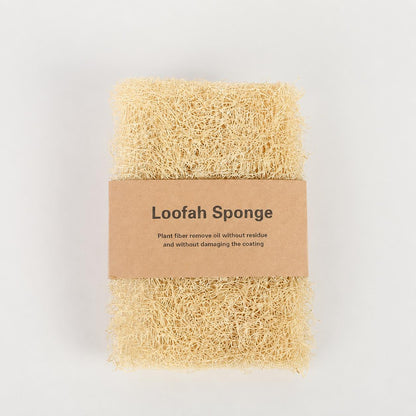 100% Natural Loofah Kitchen Sponge | Eco-Friendly Dish & Vegetable Scrubber (Set of 5) - DOUABLE KITCHEN